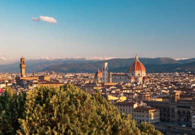 View on Florence in the morning